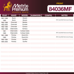 Metrix Premium Front Disc Brake Rotor 84036MF OEM fit spare parts