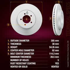 Metrix Premium Front Disc Brake Rotor 84046MF aftermarket car parts