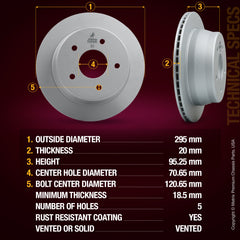 Metrix Premium Rear Disc Brake Rotor 84060MF aftermarket car parts