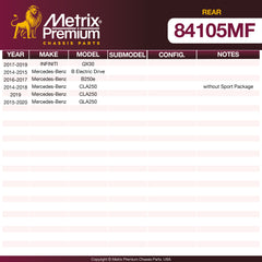 Metrix Premium Rear Disc Brake Rotor 84105MF OEM fit spare parts