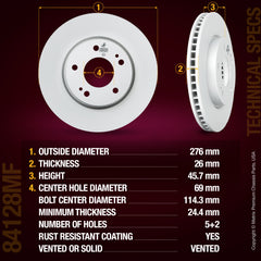 Metrix Premium Front Disc Brake Rotor Kit 92267MT aftermarket car parts