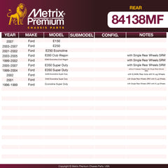 Metrix Premium Rear Disc Brake Rotor 84138MF OEM fit spare parts