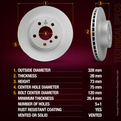 Metrix Premium Front Disc Brake Rotor 84142MF aftermarket car parts