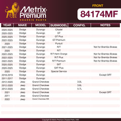 Metrix Premium Front Disc Brake Rotor 84174MF OEM fit spare parts