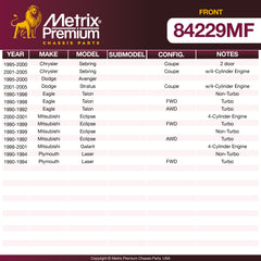 Metrix Premium Chassis Parts Front Disc Brake Rotor 84229MF aftermarket car parts