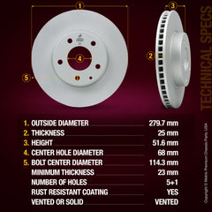 Metrix Premium Front Disc Brake Rotor 84274MF aftermarket car parts