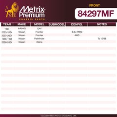 Metrix Premium Front Disc Brake Rotor 84297MF OEM fit spare parts