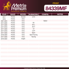Metrix Premium Front Disc Brake Rotor 84339MF OEM fit spare parts