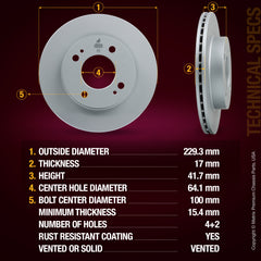 Metrix Premium Front Disc Brake Rotor 84346MF aftermarket car parts