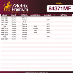 Metrix Premium Rear Brake Drum 84371MF OEM fit spare parts
