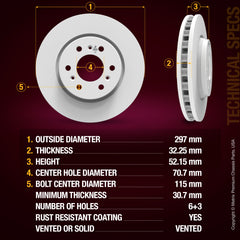 Metrix Premium Front Disc Brake Rotor 84437MF aftermarket car parts