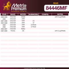 Metrix Premium Chassis Parts Rear Brake Drum 84446MF aftermarket car parts