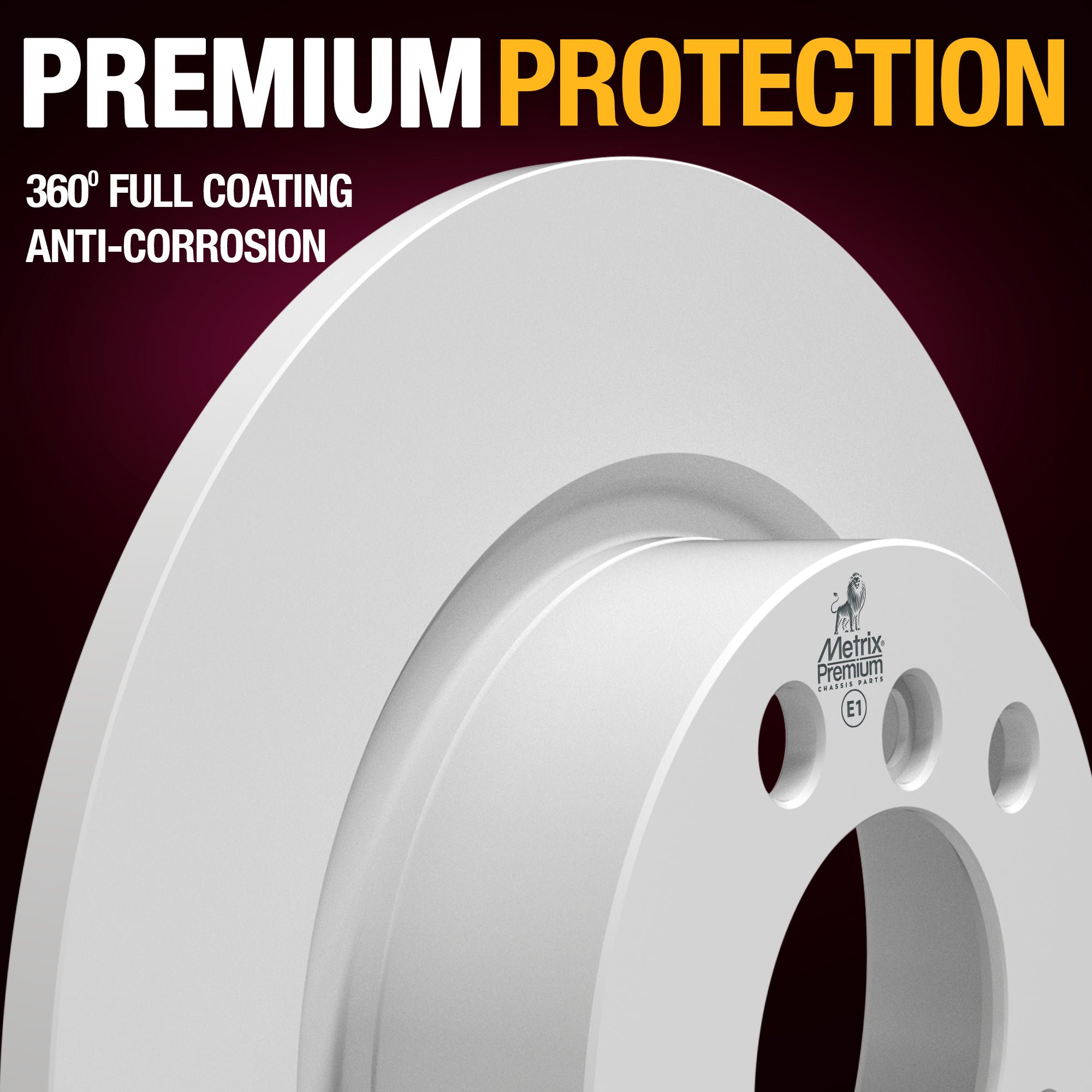 METRIX PREMIUM CHASSIS PARTS Disc Brake Rotor P/N:84495MF Fits: Mini Cooper Countryman 16-11, Mini Cooper Paceman 16-13