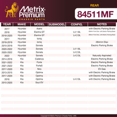 Metrix Premium Rear Disc Brake Rotor 84511MF OEM fit spare parts
