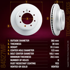 Metrix Premium Rear Disc Brake Rotor 84527MF aftermarket car parts