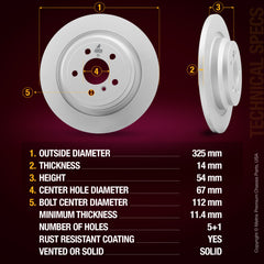 Metrix Premium Rear Disc Brake Rotor Kit 92355MT aftermarket car parts