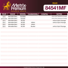 Metrix Premium Rear Disc Brake Rotor 84541MF OEM fit spare parts