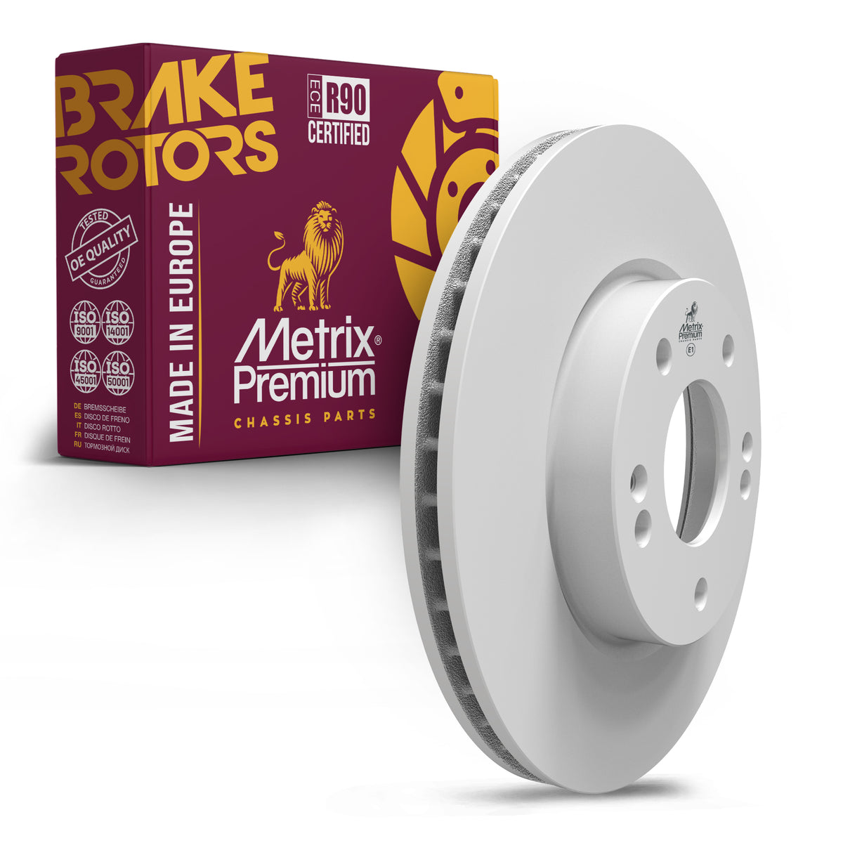 METRIX PREMIUM CHASSIS PARTS Disc Brake Rotor P/N:84549MF Fits: Hyundai Ioniq 22-17, Kia Niro 22-17