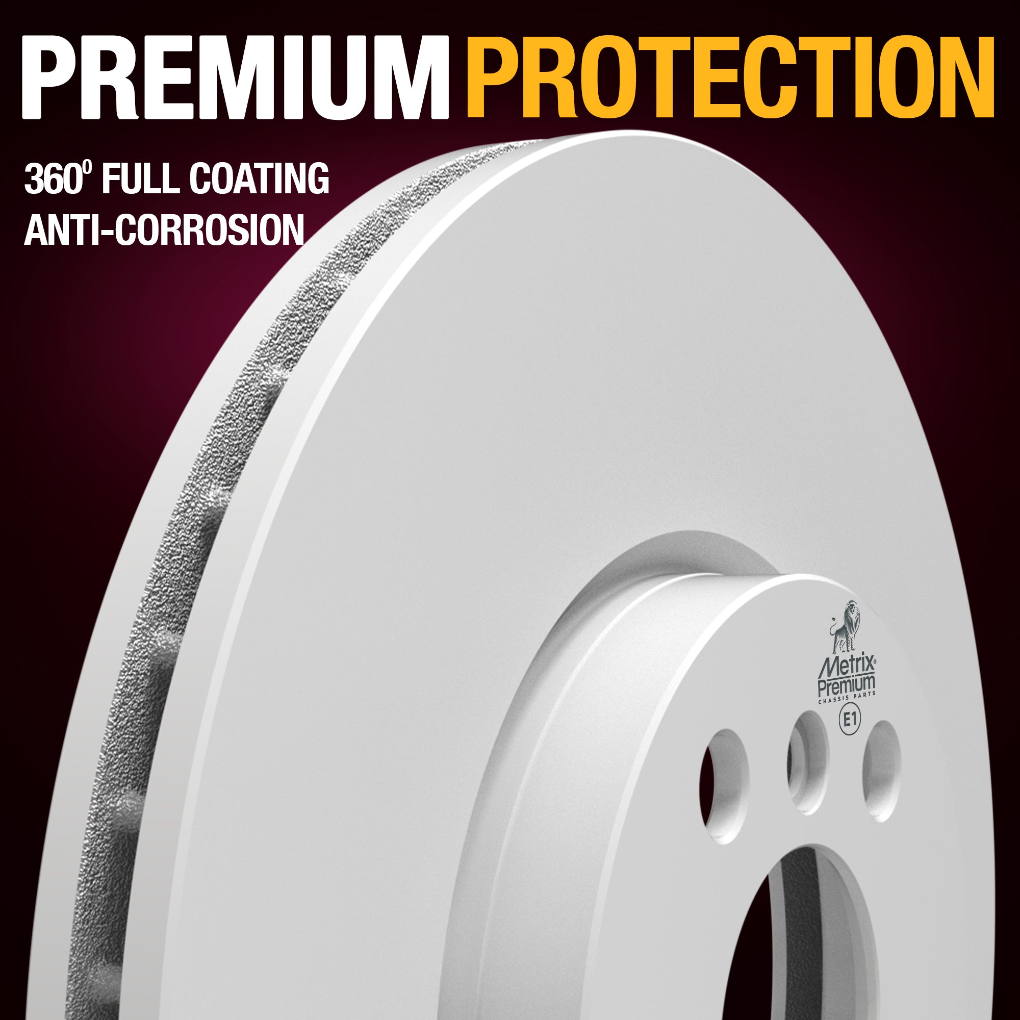 METRIX PREMIUM CHASSIS PARTS Disc Brake Rotor P/N:84572MF Fits: Mini Cooper 2022, Mini Cooper Clubman 22-16, Mini Cooper Countryman 22-17