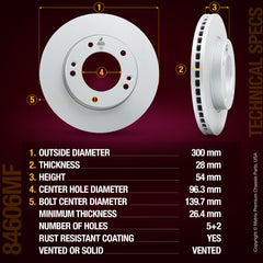 Metrix Premium Front Disc Brake Rotor Kit 92282MT aftermarket car parts