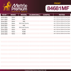 Metrix Premium Front Disc Brake Rotor 84681MF OEM fit spare parts