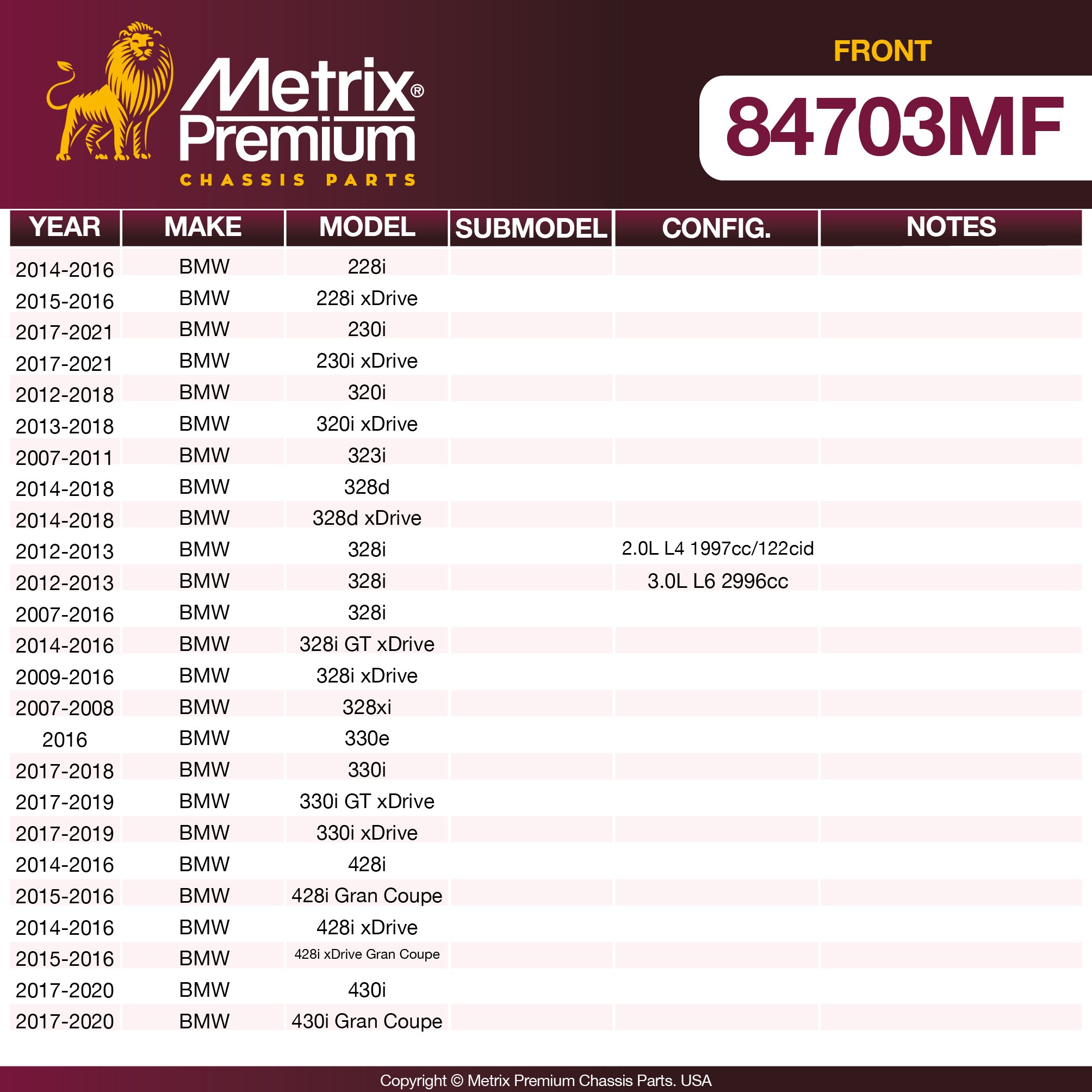 Metrix Premium Chassis Parts  suspension steering brake parts