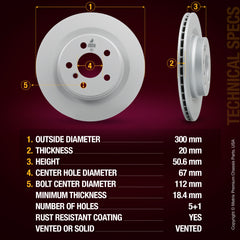 Metrix Premium Rear Disc Brake Rotor 84813MF aftermarket car parts