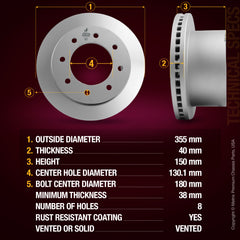 Metrix Premium Rear Disc Brake Rotor 84826MF aftermarket car parts