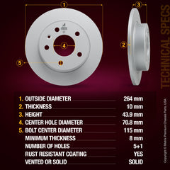 Metrix Premium Rear Disc Brake Rotor 84921MF aftermarket car parts
