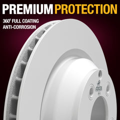 METRIX PREMIUM CHASSIS PARTS Disc Brake Rotor P/N:84933MF Fits: Porsche Cayenne 06-05, Porsche Cayenne 12-08