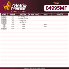 Metrix Premium Front Disc Brake Rotor 84995MF OEM fit spare parts