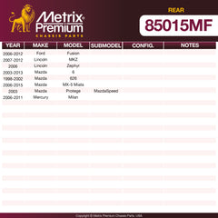 Metrix Premium Rear Disc Brake Rotor 85015MF OEM fit spare parts
