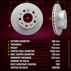 Metrix Premium Rear Disc Brake Rotor Kit 92425MT aftermarket car parts