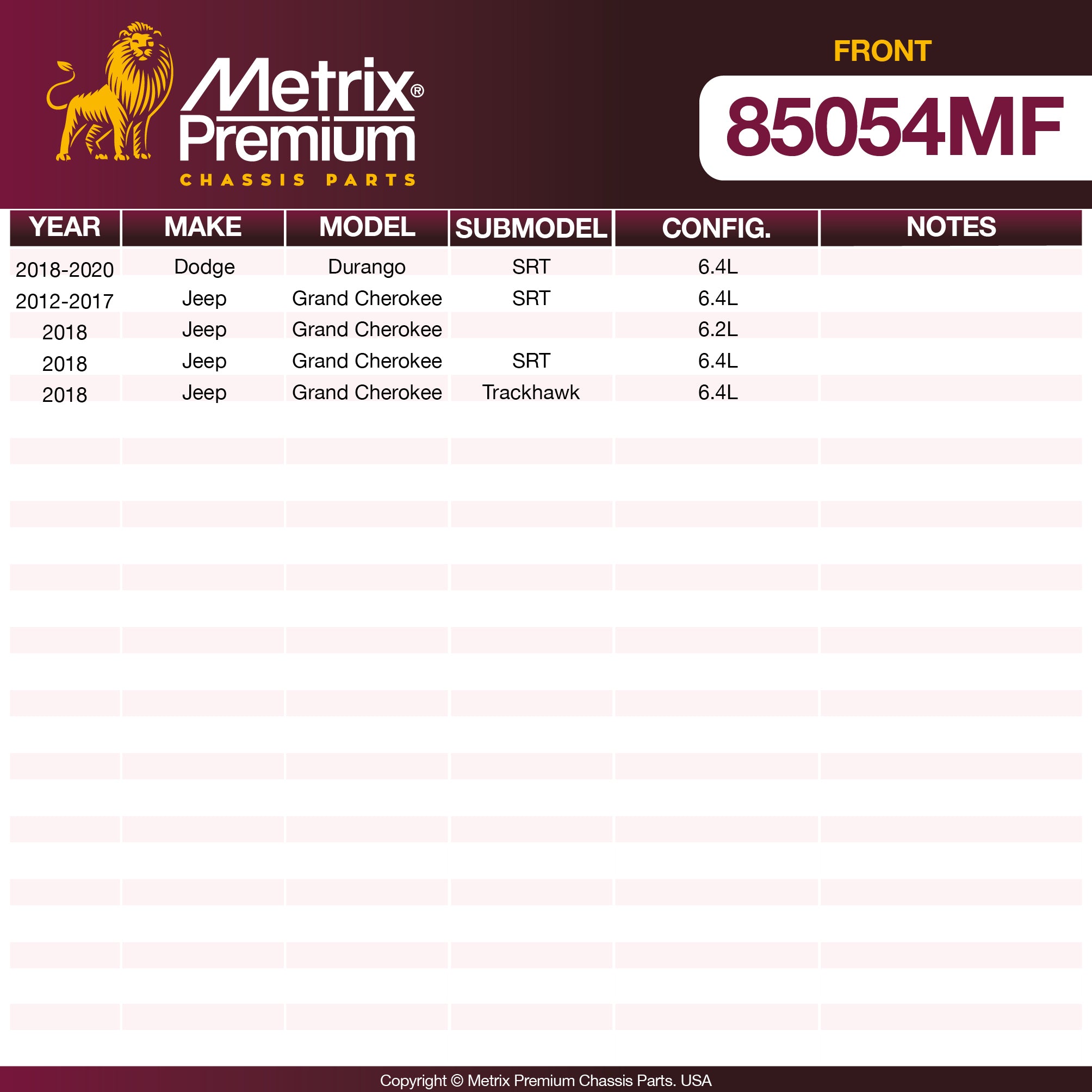 Metrix Premium Chassis Parts  suspension steering brake parts