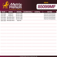 Metrix Premium Chassis Parts Rear Disc Brake Rotor 85099MF aftermarket car parts