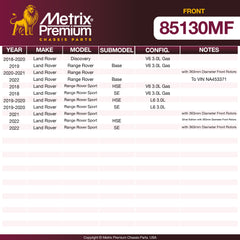 Metrix Premium Chassis Parts Front Disc Brake Rotor 85130MF aftermarket car parts