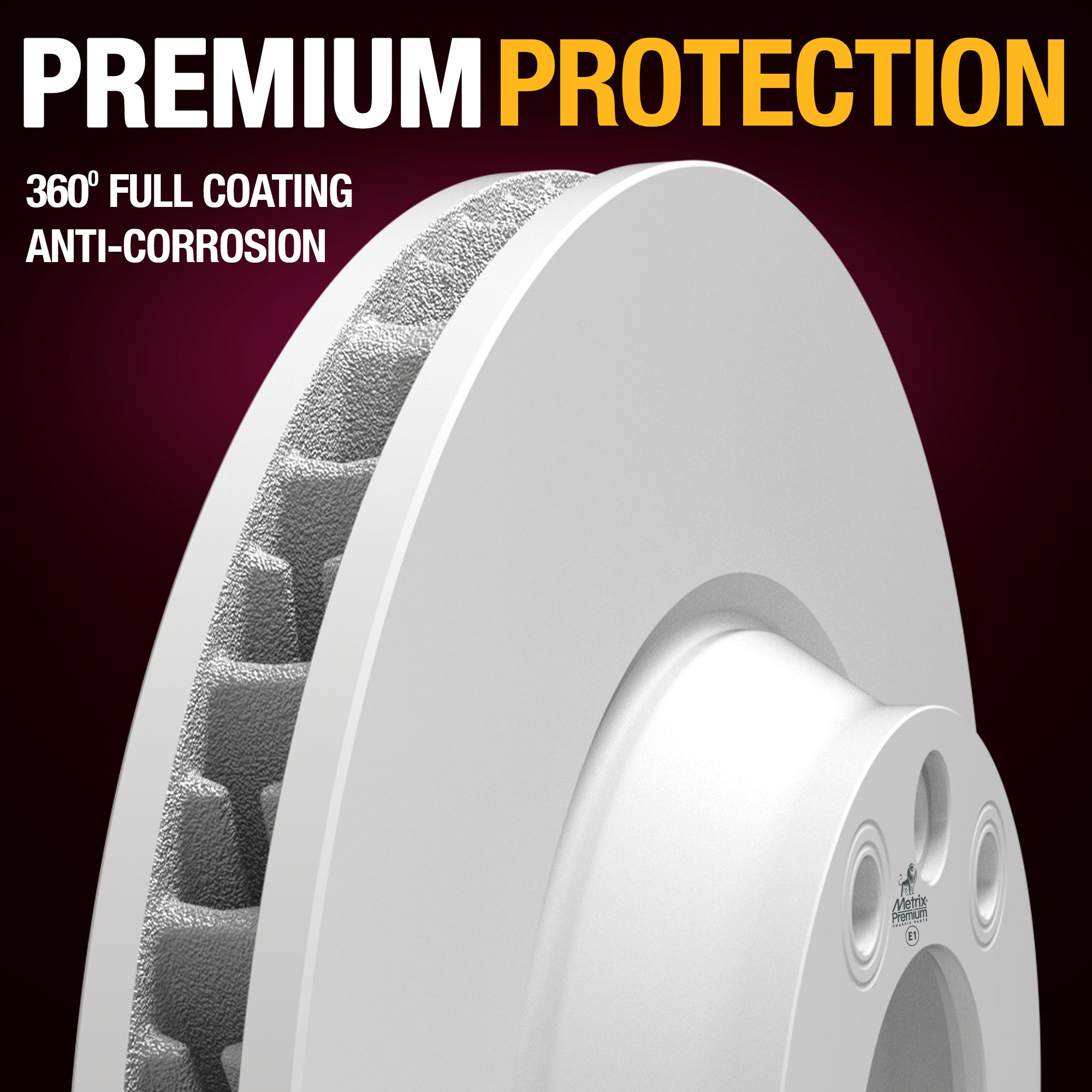 METRIX PREMIUM CHASSIS PARTS Disc Brake Rotor P/N:85141MF Fits: Porsche Cayenne 23-19, Porsche Panamera 23-17