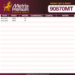 Metrix Premium Chassis Parts Front Left & Right Stabilizer Bar Link Kit 90870MT OEM fit auto parts
