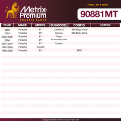 Metrix Premium Chassis Parts Front Left & Right Stabilizer Bar Link Kit 90881MT OEM fit auto parts