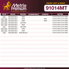 Metrix Premium Chassis Parts Front Left & Right Stabilizer Bar Link Kit 91014MT OEM fit auto parts