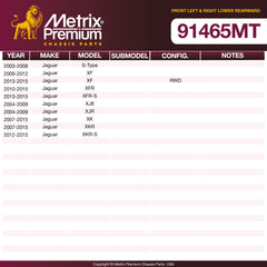 Metrix Premium Chassis Parts 2 PC Front Left & Right Lower Rearward Control Arm Kit 91465MT aftermarket car parts