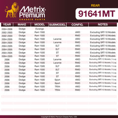 Metrix Premium Chassis Parts Rear Brake Kit 91641MT OEM fit auto parts