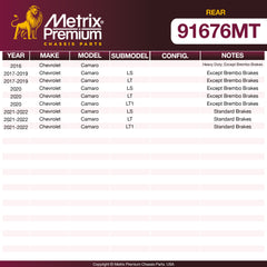 Metrix Premium Chassis Parts Rear Brake Kit 91676MT OEM fit auto parts