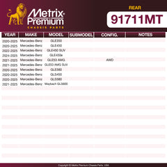 Metrix Premium Chassis Parts Rear Disc Brake Rotor Kit 91711MT aftermarket car parts