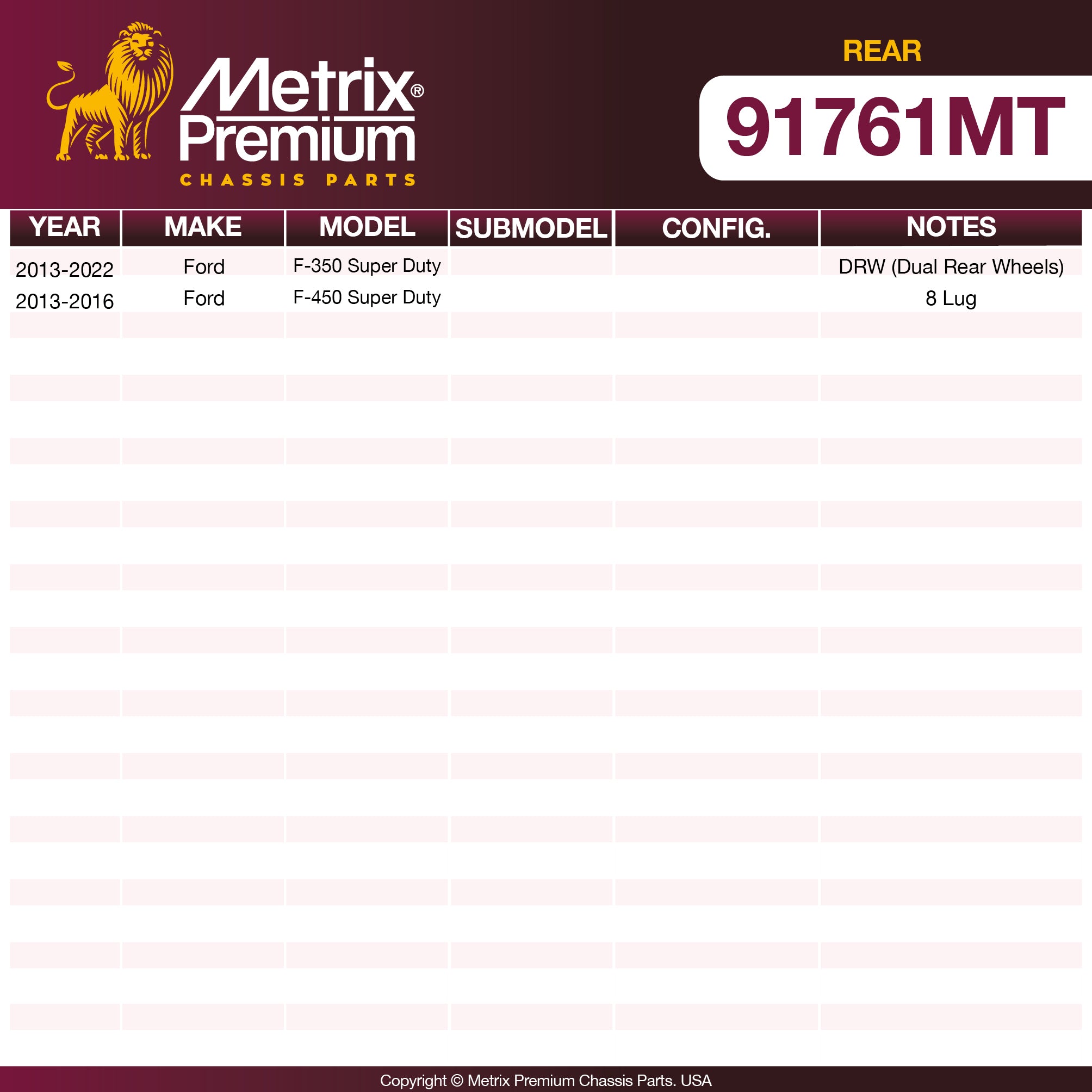 Metrix Premium Chassis Parts <p><strong>WHAT'S IN THE KIT:</strong></p>
<ul>
  <li>2x Rear Disc Brake Rotor 68118R</li>
</ul> suspension steering brake parts