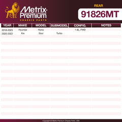 Metrix Premium Chassis Parts <p><strong>WHAT'S IN THE KIT:</strong></p>
<ul>
  <li>2x Rear Disc Brake Rotor 982363FZN</li>
</ul> suspension steering brake parts