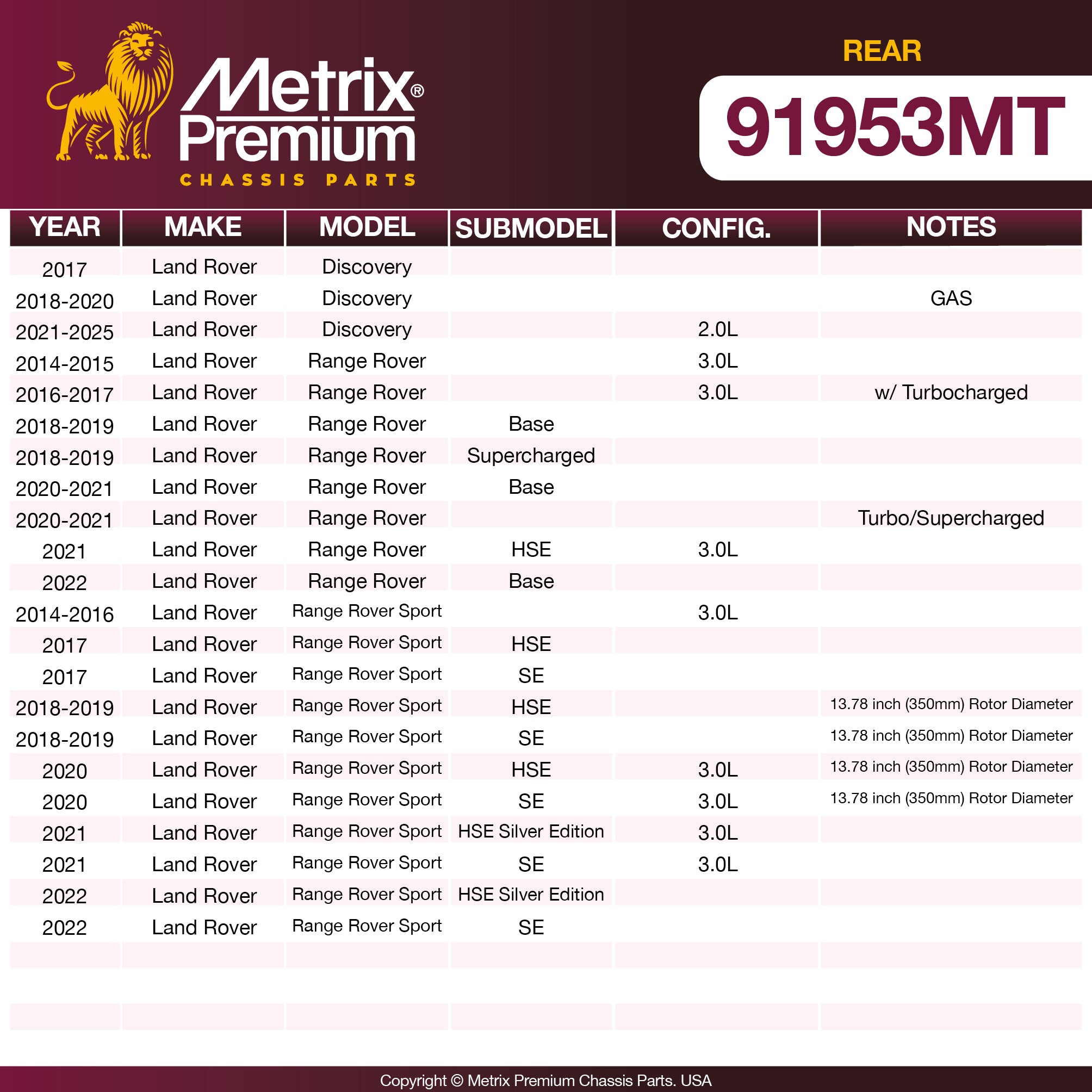 Metrix Premium Chassis Parts <p><strong>WHAT'S IN THE KIT:</strong></p>
<ul>
  <li>2x Rear Disc Brake Rotor 98266FZN</li>
</ul> suspension steering brake parts