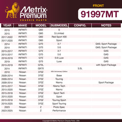 Metrix Premium Chassis Parts Front Disc Brake Rotor Kit 91997MT suspension steering brake parts