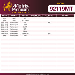 Metrix Premium Chassis Parts Front Disc Brake Rotor Kit 92119MT aftermarket car parts