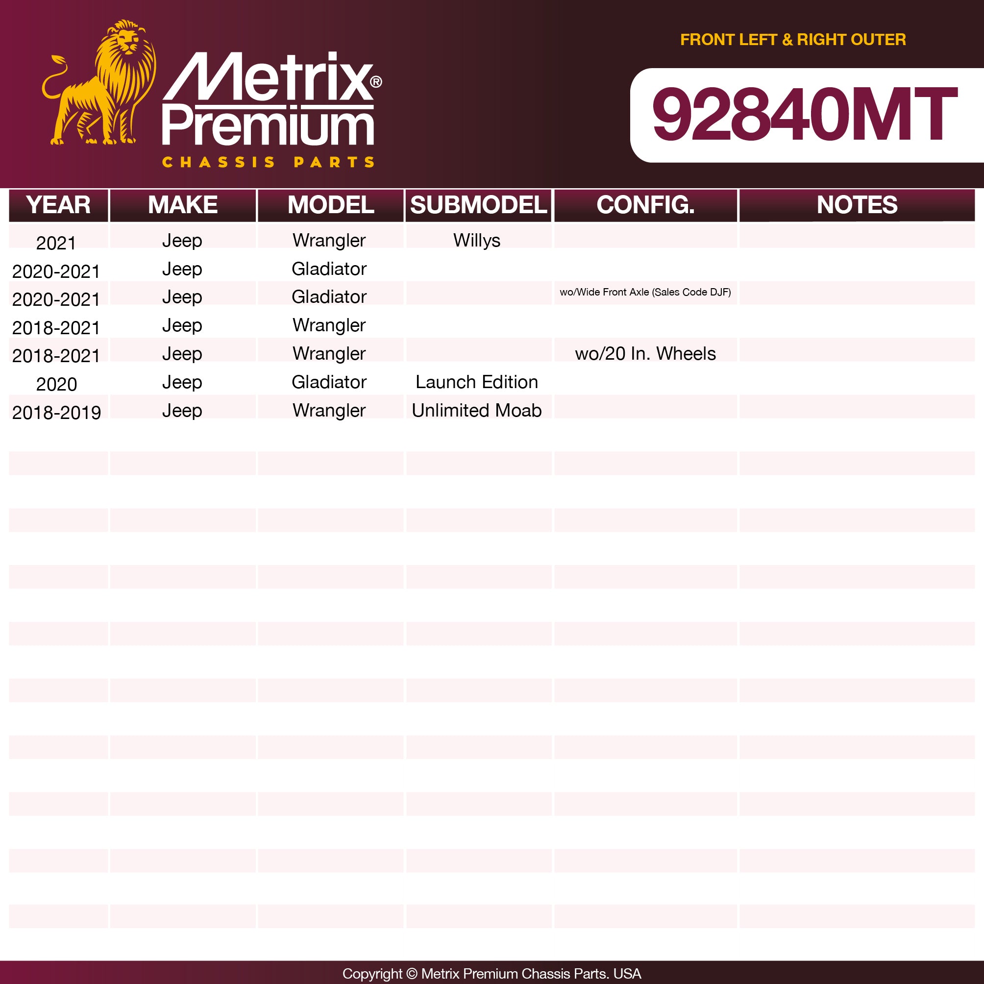 Metrix Premium Chassis Parts <p><strong>WHAT'S IN THE KIT:</strong></p>
<ul>
  <li>1x Front Right Outer Tie Rod End,</li>
  <li>1x Front Left Outer Tie Rod End</li>
</ul> suspension steering brake parts
